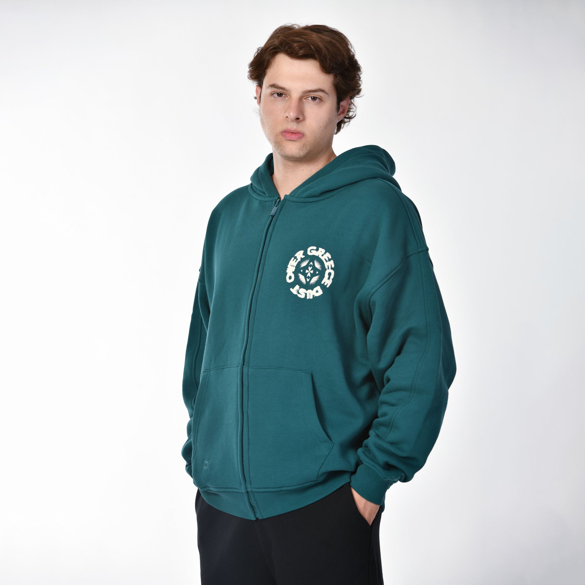 Dust Over Greece Graphic Zip-Hoodie