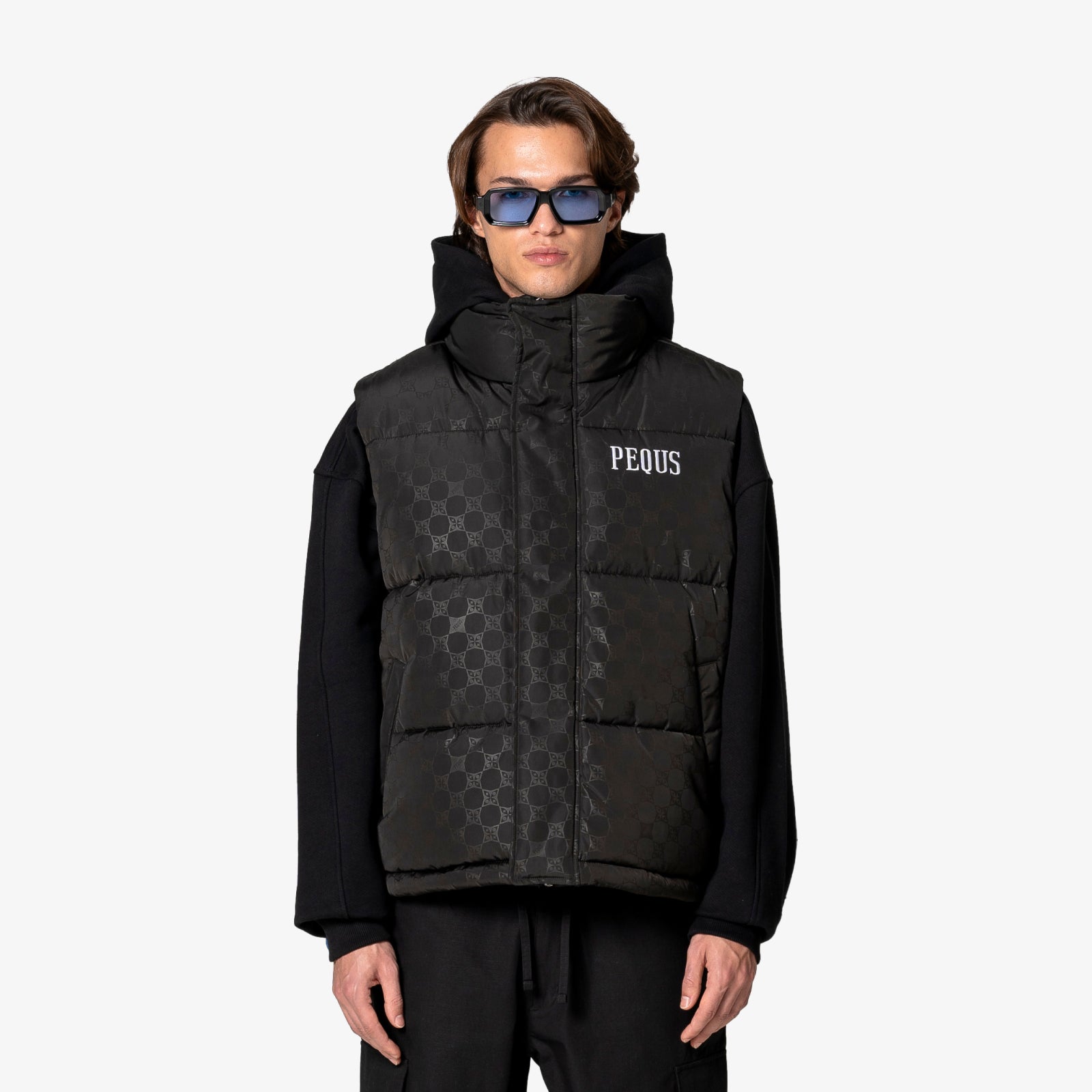 Chest Logo Monogram Puffer Vest