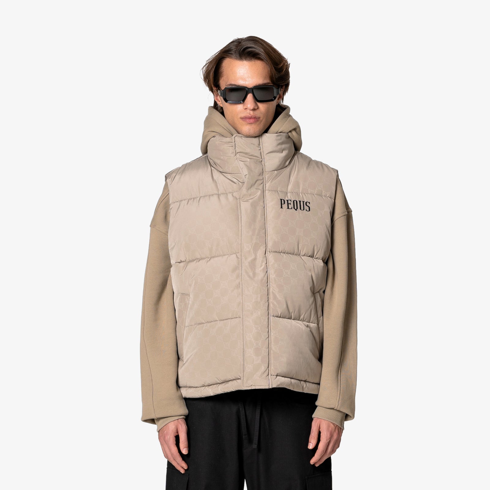 Chest Logo Monogram Puffer Vest