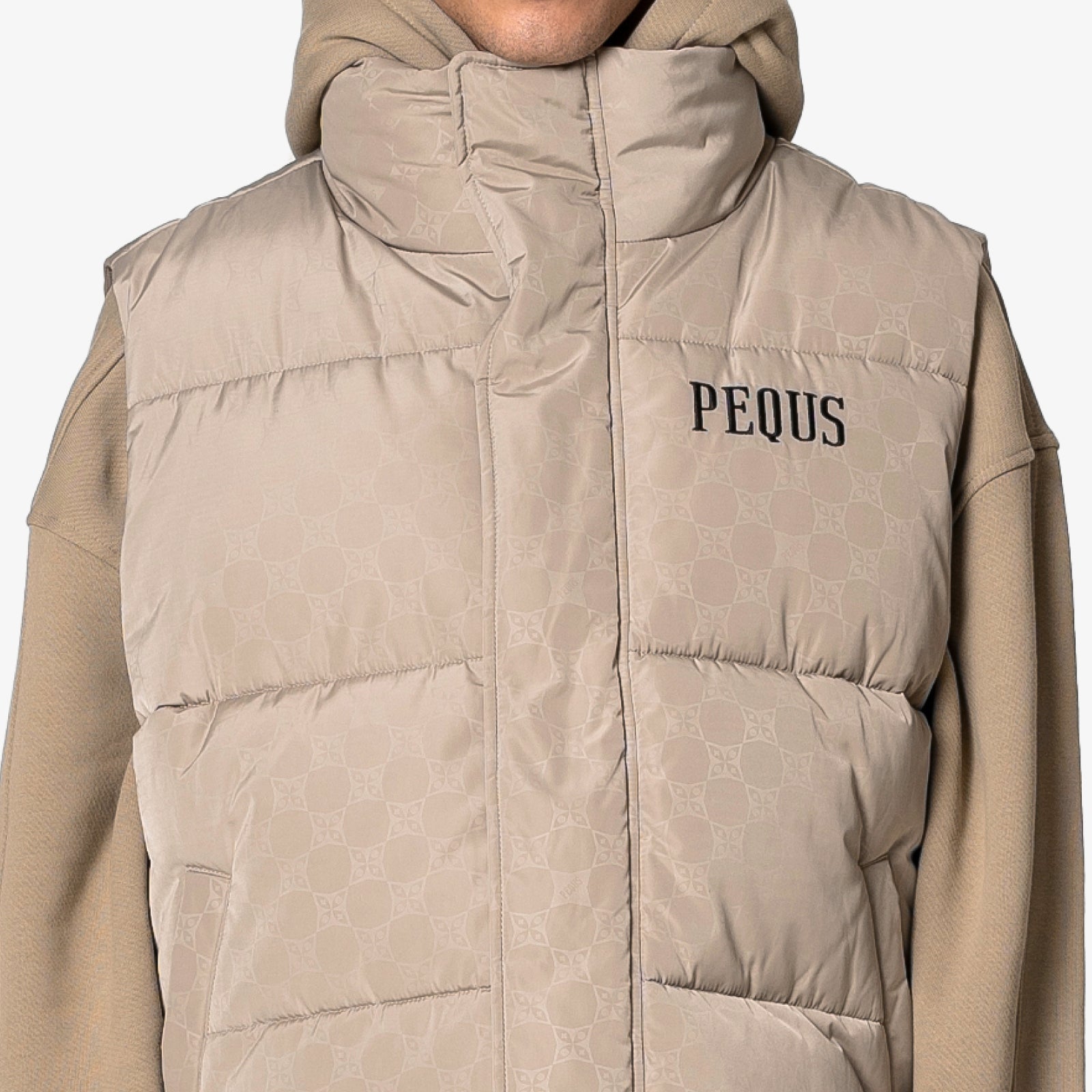Chest Logo Monogram Puffer Vest