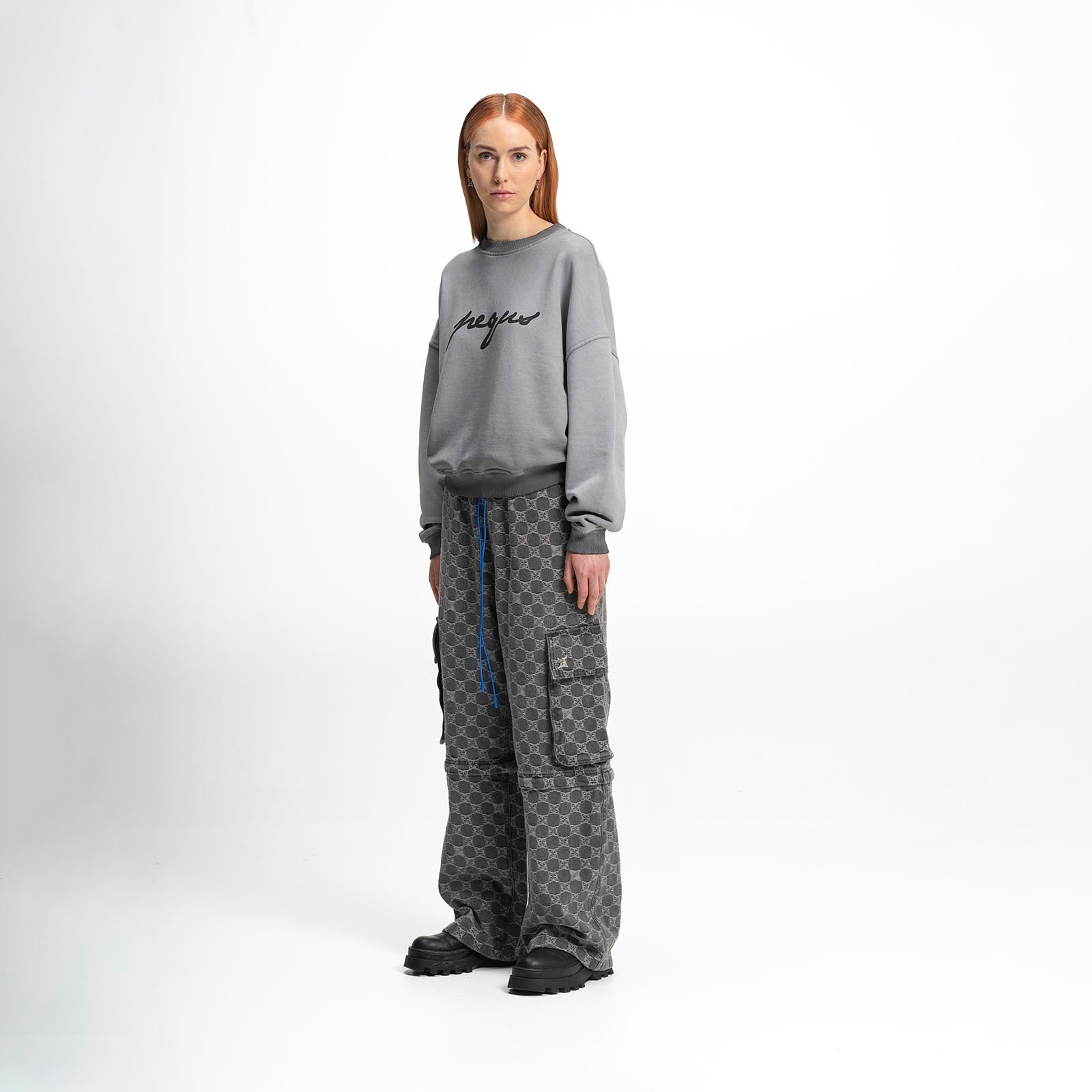 Cropped Ink Logo Sweater