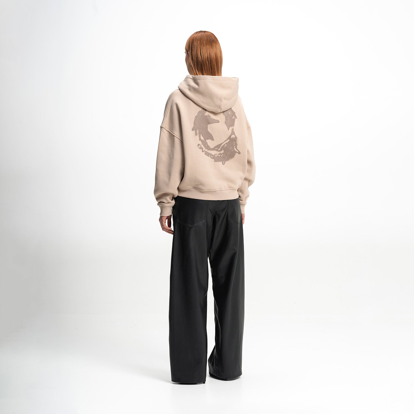 Cropped Lucid Graphic Zip Hoodie