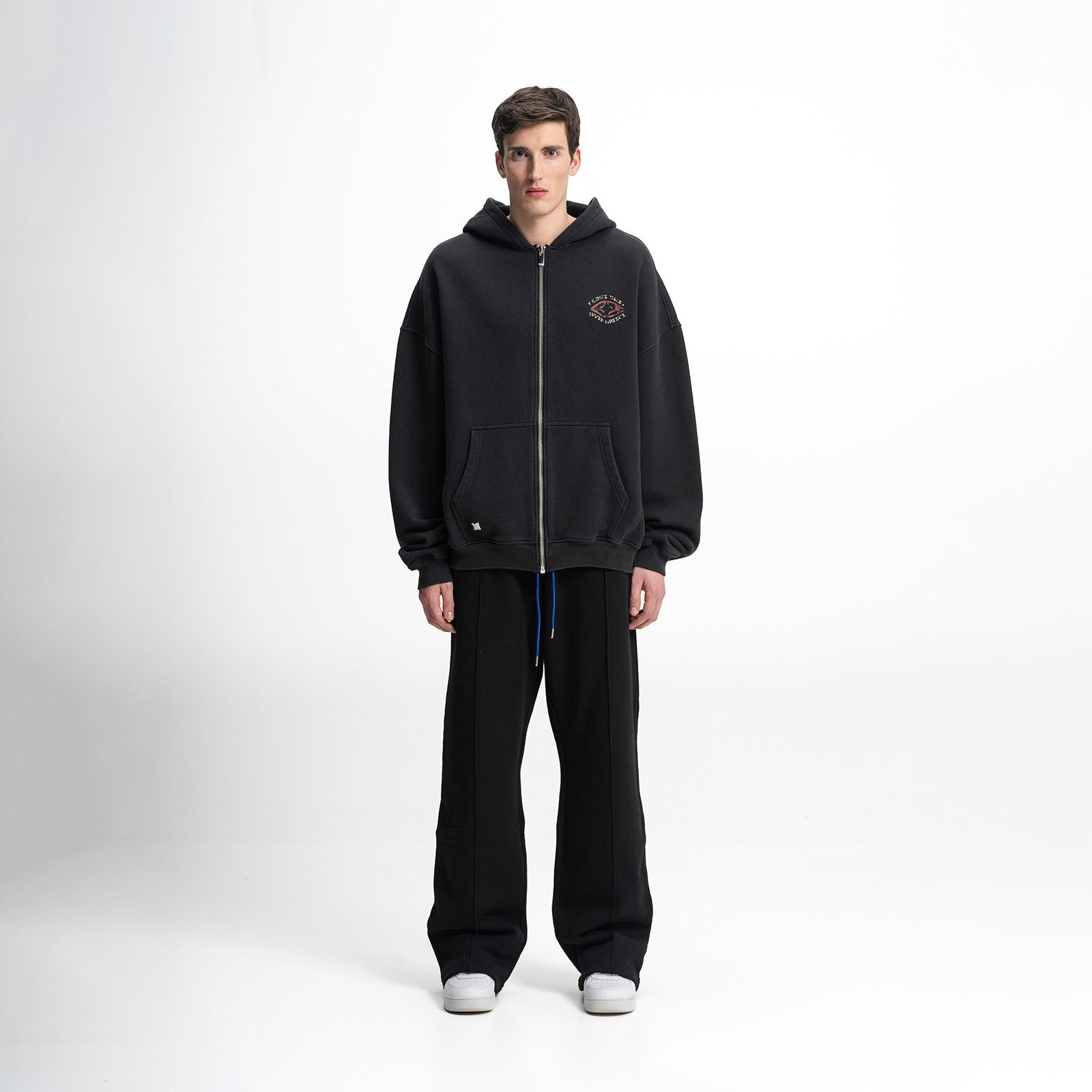Asteria Stamp Graphic Zip Hoodie