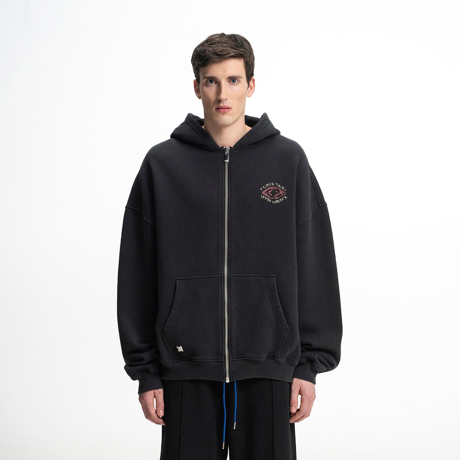 Asteria Stamp Graphic Zip Hoodie