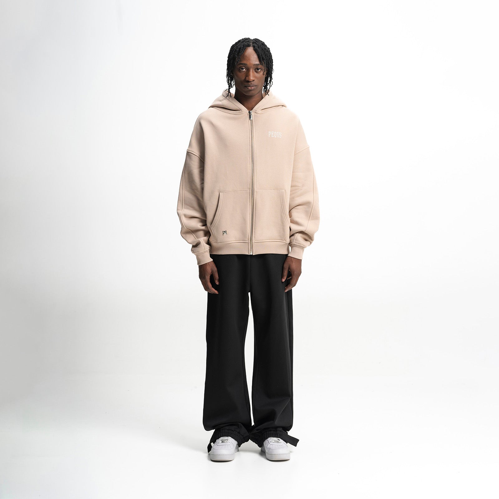 Pequs Back Stamp Logo Zip Hoodie