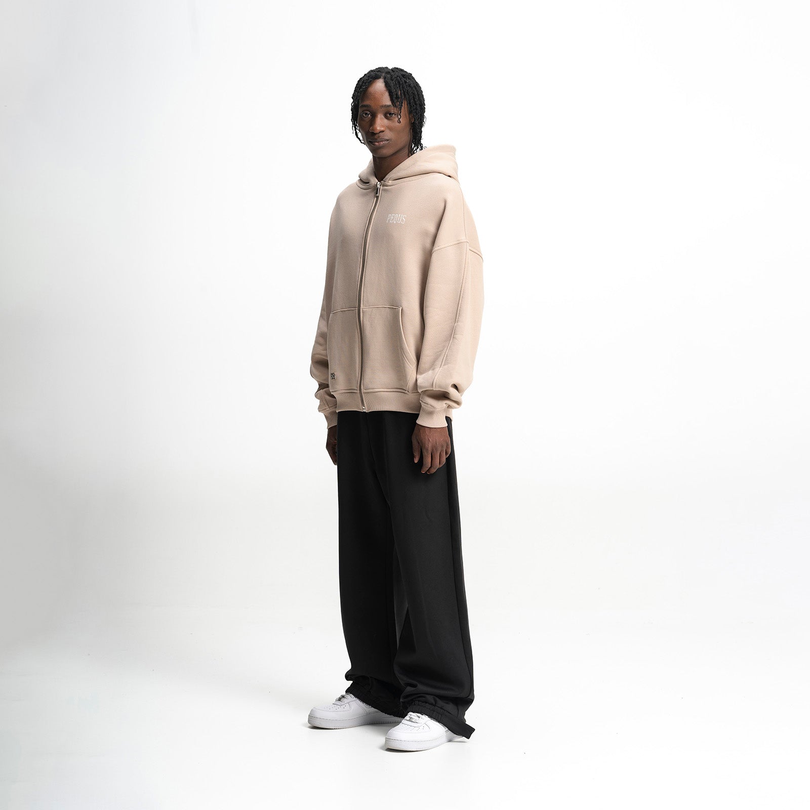 Pequs Back Stamp Logo Zip Hoodie