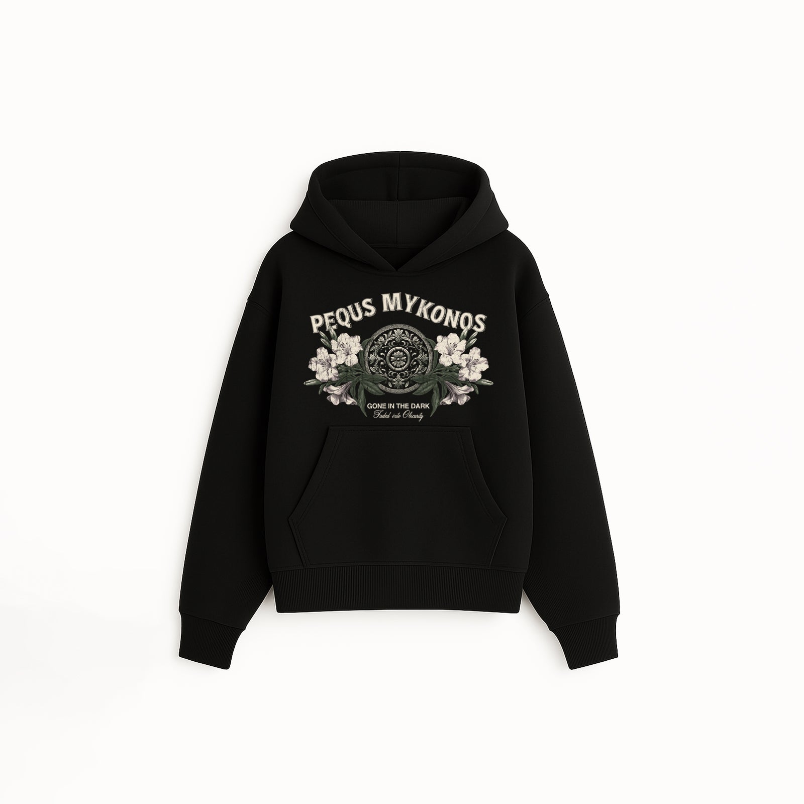 Pequs Floral Emblem Graphic Hoodie