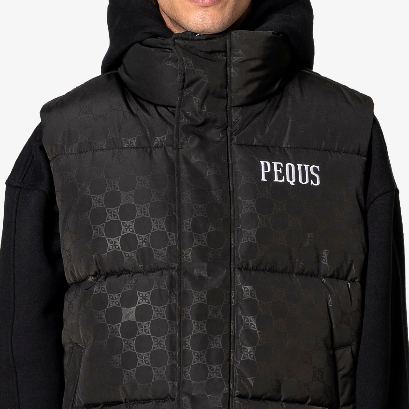 Chest Logo Monogram Puffer Vest