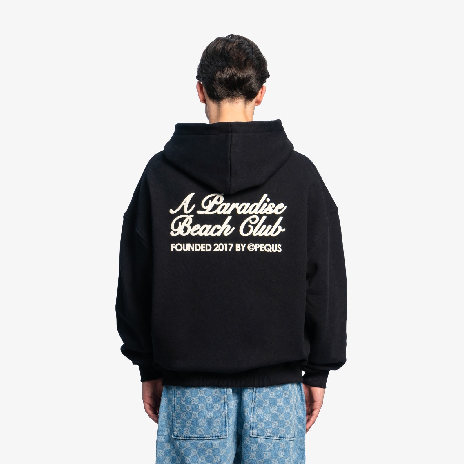 A Paradise Beach Club Back Logo Zip Hoodie