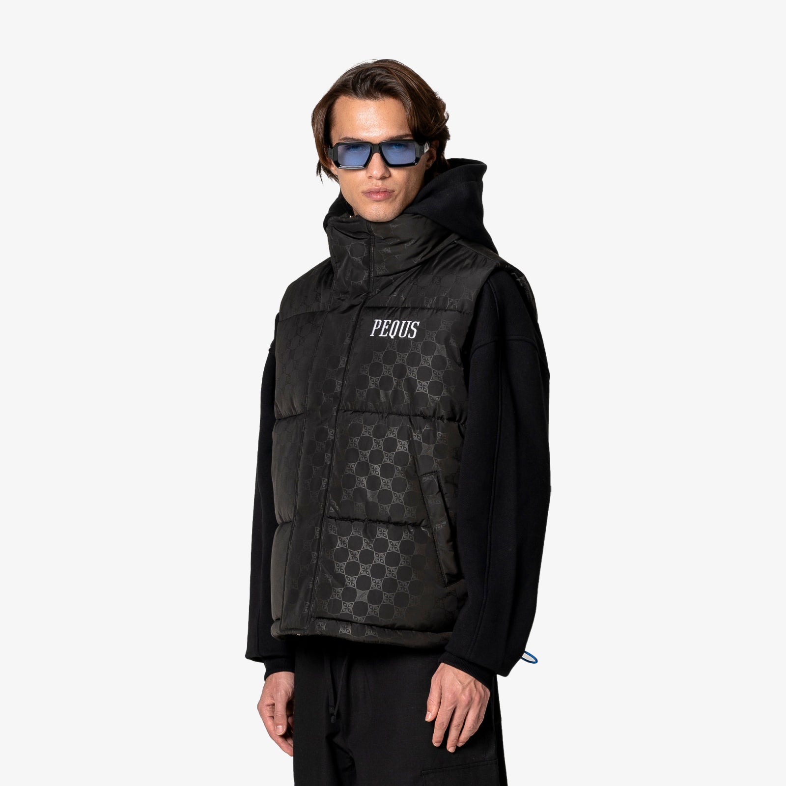 Chest Logo Monogram Puffer Vest