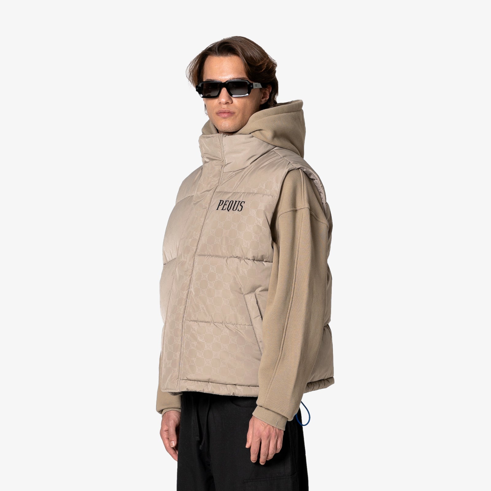 Chest Logo Monogram Puffer Vest