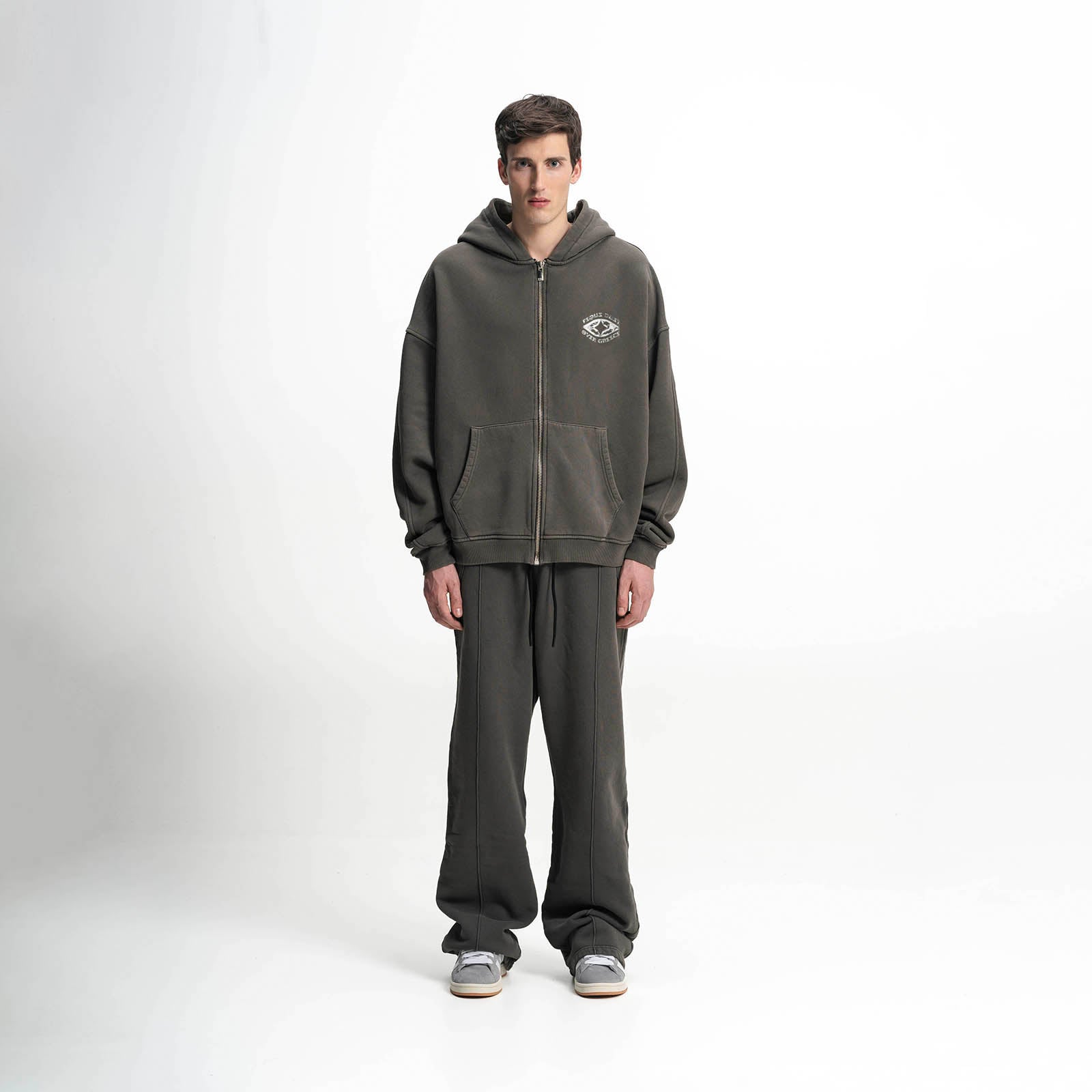 Asteria Stamp Grahic Zip-Hoodie