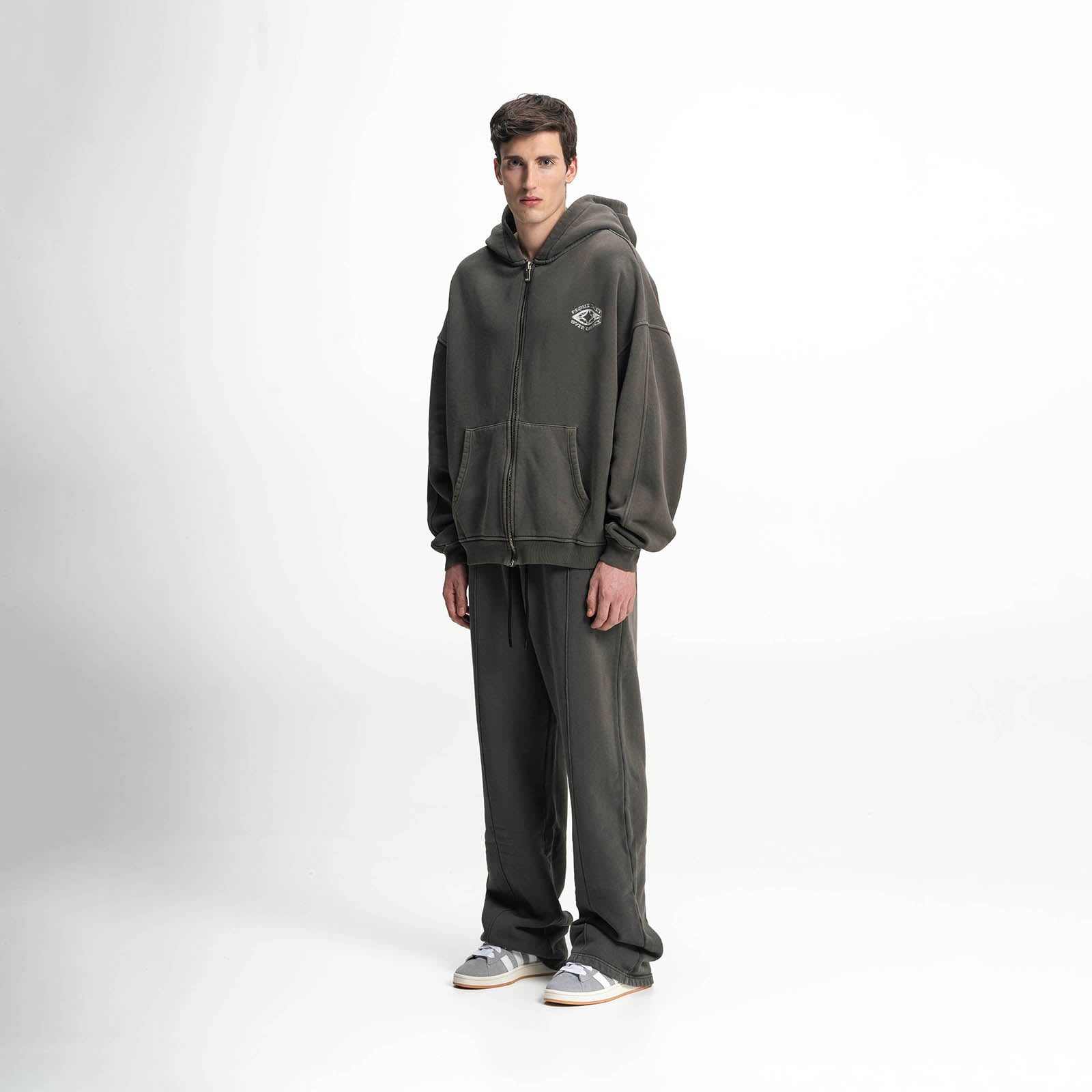 Asteria Stamp Grahic Zip-Hoodie